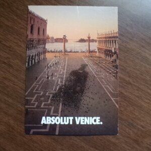 Absolut Venice Postcard 1995 Vodka Ad Postcard- Max Racks
